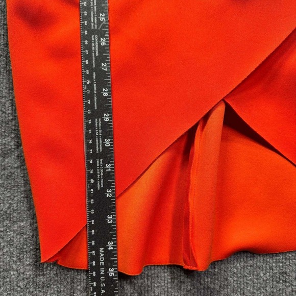 Bec & Bridge Dress Womens 8 Orange Sleeveless Wrap Sheath Cocktail Party Evening - Picture 7 of 9